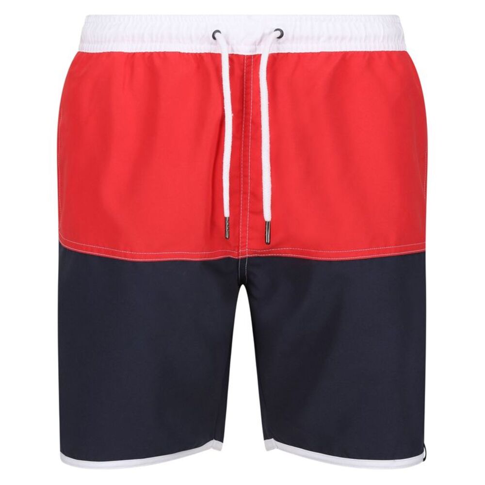 Regatta Mens Benicio Swim Shorts / Roccoco Red/Navy